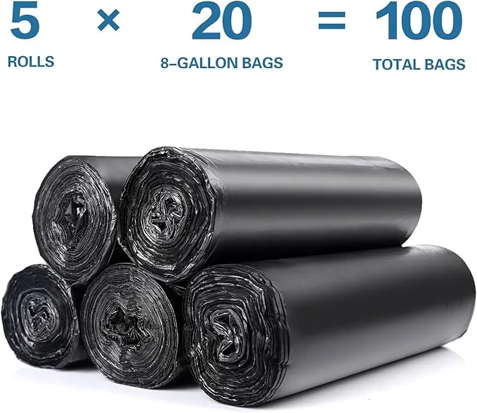 100 Portable Toilet Bags, Camping Toilet Bags, 8 Gallon Thick Compostable Toilet Bags, For Bucket Toilet Biodegradable Toilet Bags, Biodegradable Waste Bags for Outdoor Boating Trips Camping