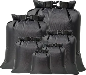 AAGAZA F 6 Pack Waterproof Dry Bags, Gym Bags, Dry Bags, Lightweight Storage Bags, Travel Duffel Bags with Lid (Color : Preto, Size : 1.5L 2.5L 3L 3.5L 5L 8L)