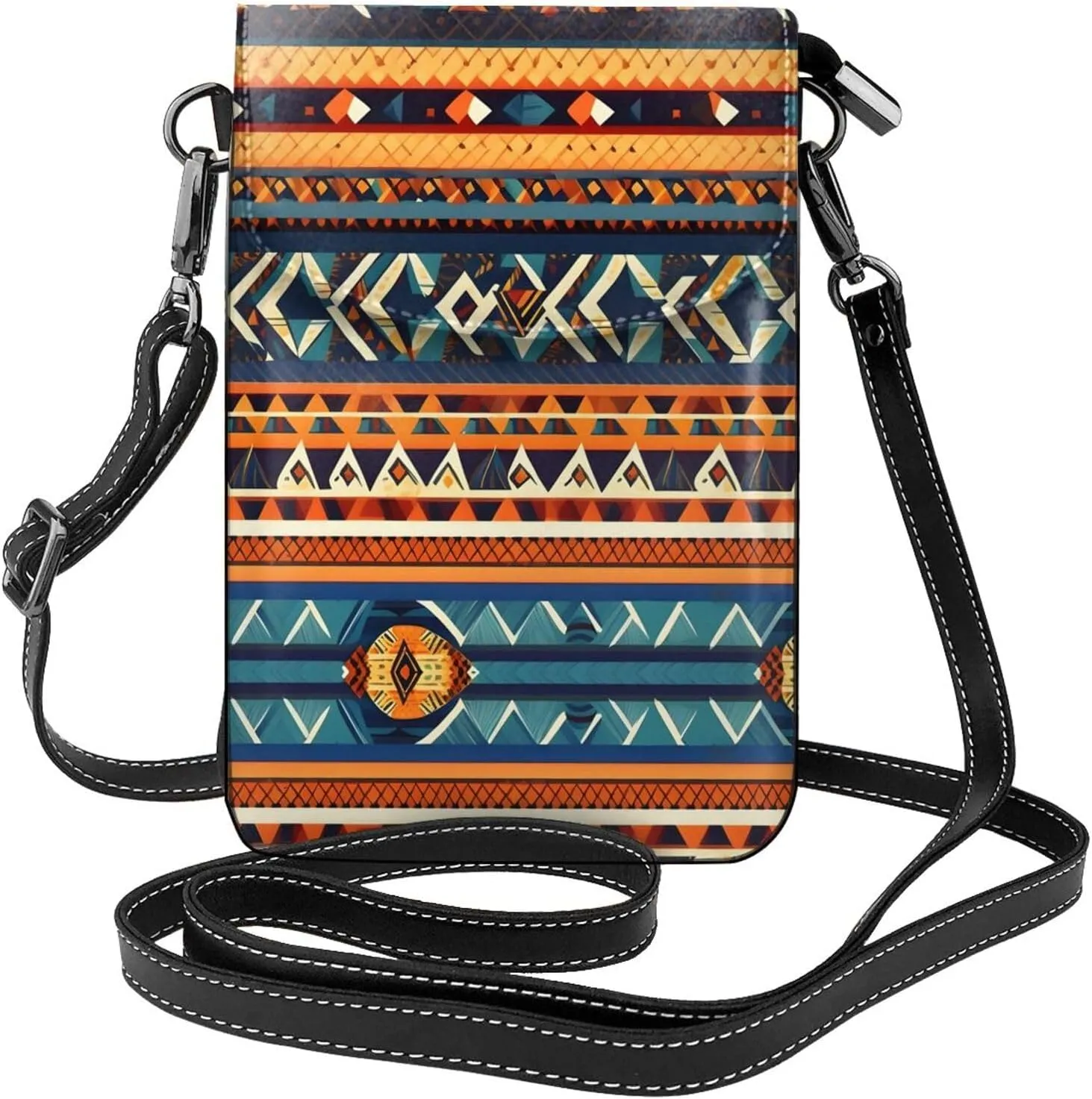 African National Patterns Lightweight Small Crossbody Bags Cell Phone Purses Travel Pouch Shoulder Bag For Women