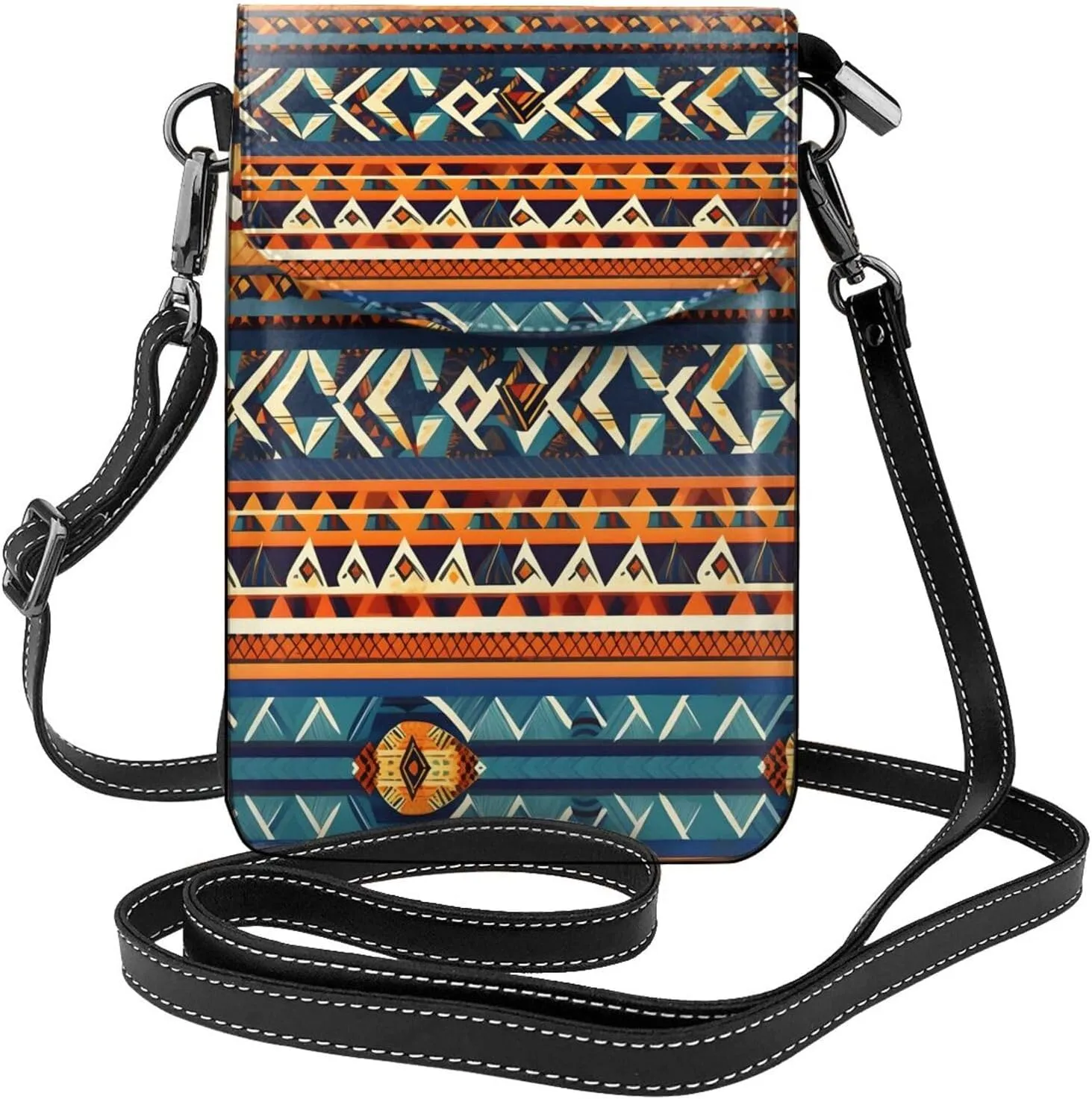 African National Patterns Lightweight Small Crossbody Bags Cell Phone Purses Travel Pouch Shoulder Bag For Women