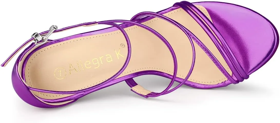 Allegra K Women's Party Strappy Stiletto High Heels Sandals