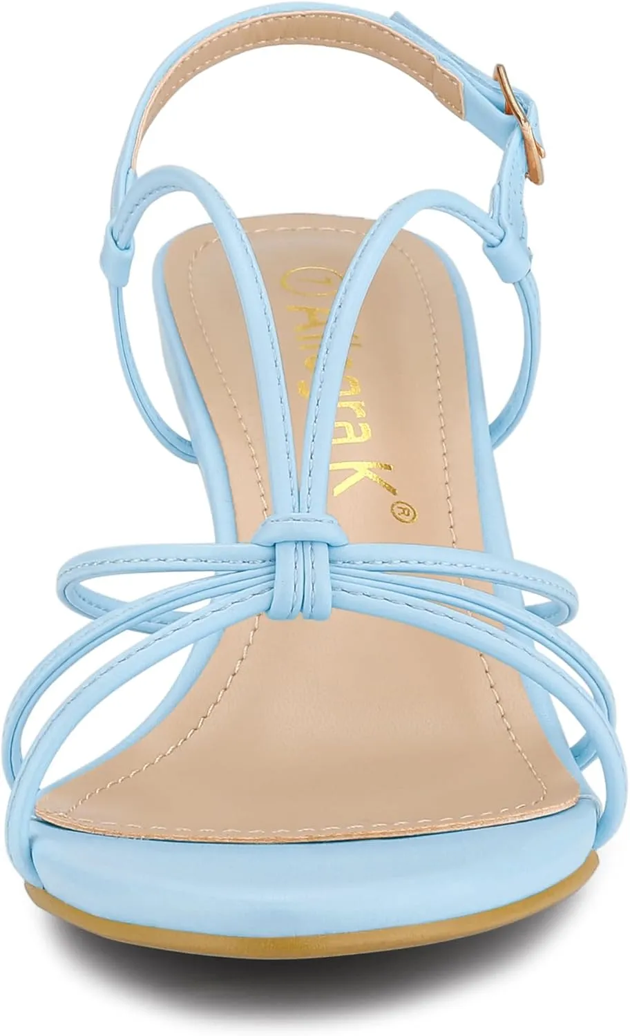 Allegra K Women's Strappy Slingback Kitten Heels Sandals