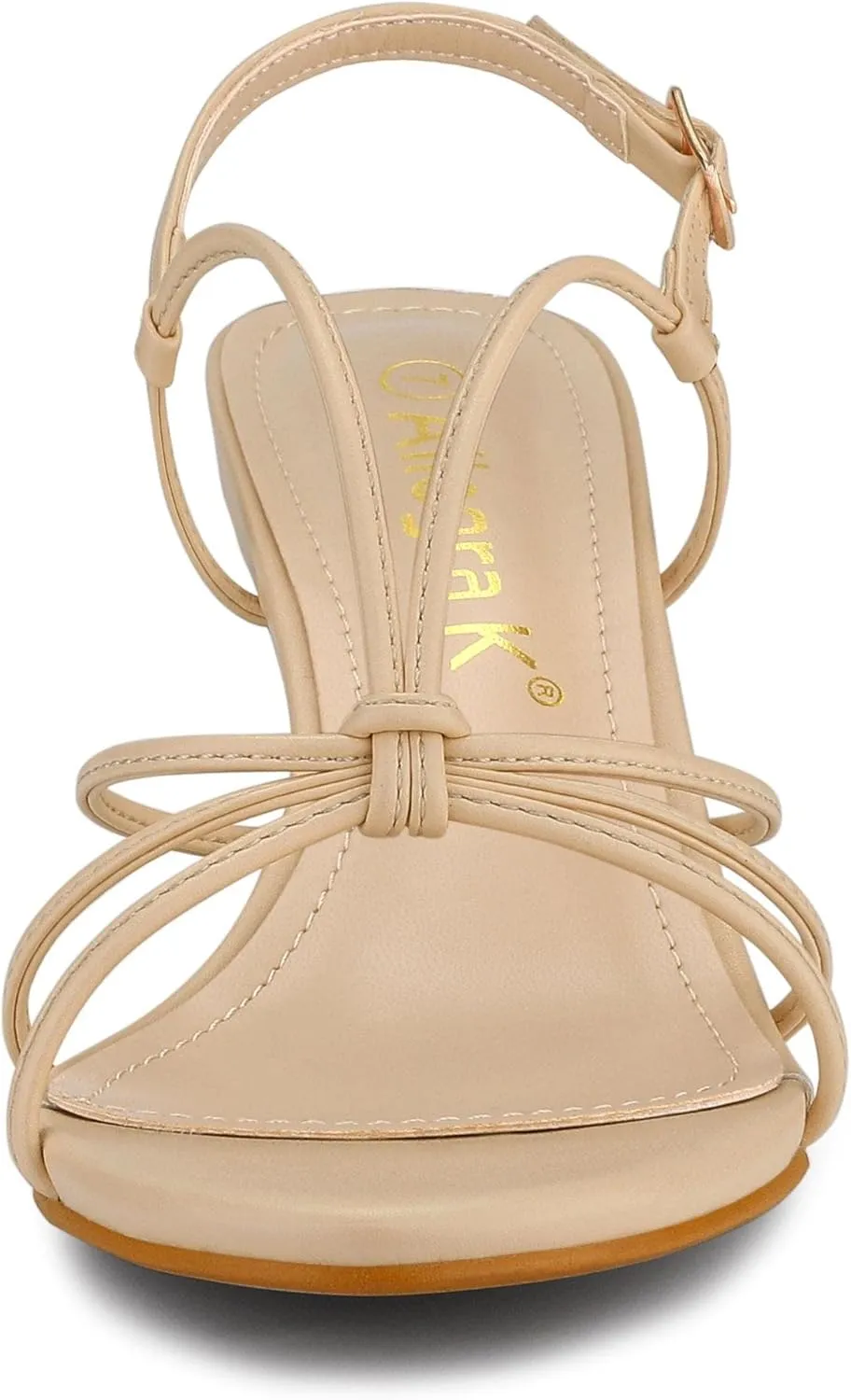Allegra K Women's Strappy Slingback Kitten Heels Sandals