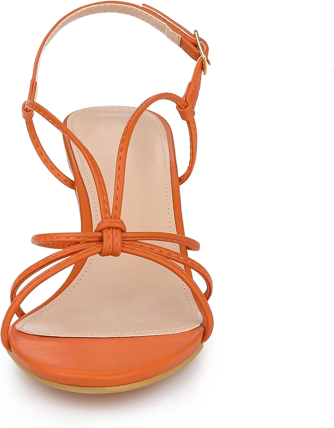 Allegra K Women's Strappy Slingback Kitten Heels Sandals
