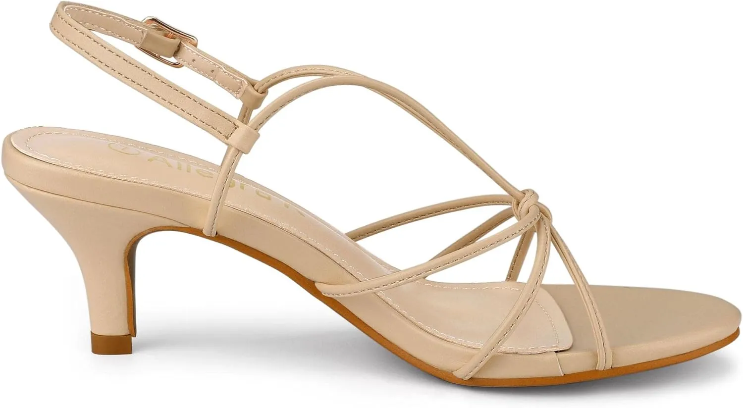 Allegra K Women's Strappy Slingback Kitten Heels Sandals