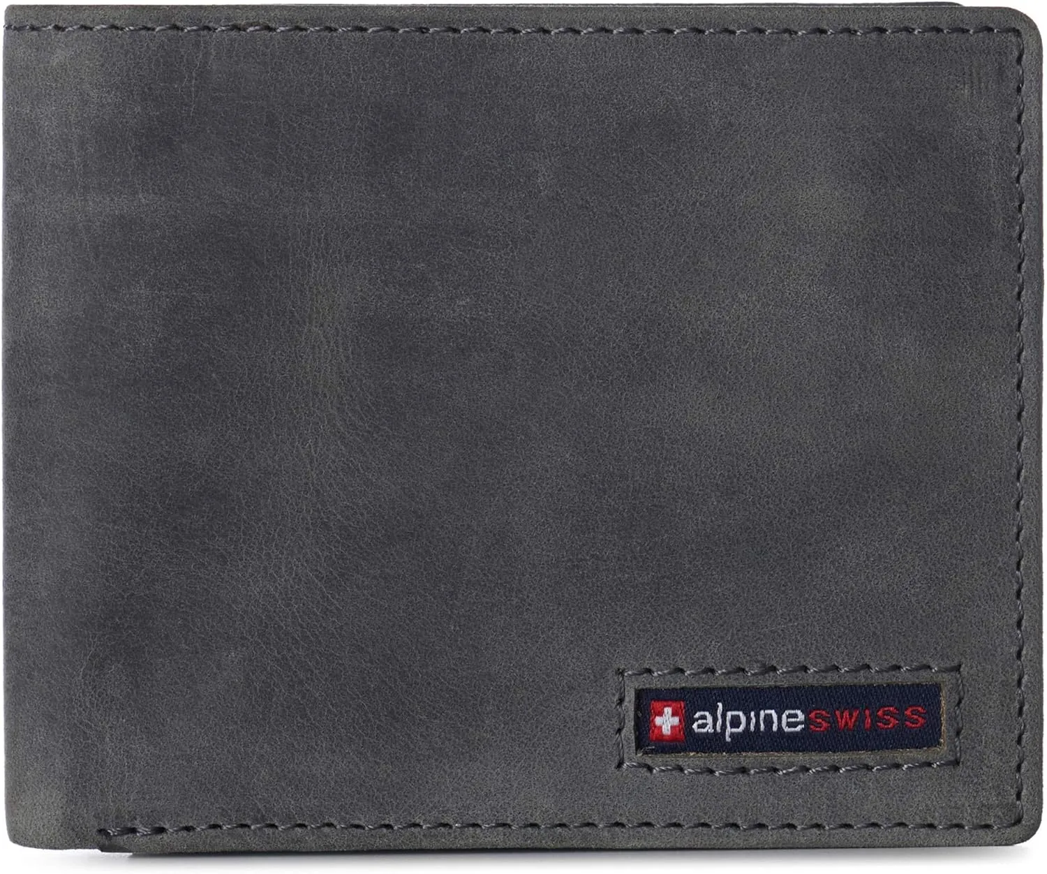 Alpine Swiss Mens Nolan Bifold Commuter Wallet Cowhide Leather RFID Safe Comes in a Gift Box