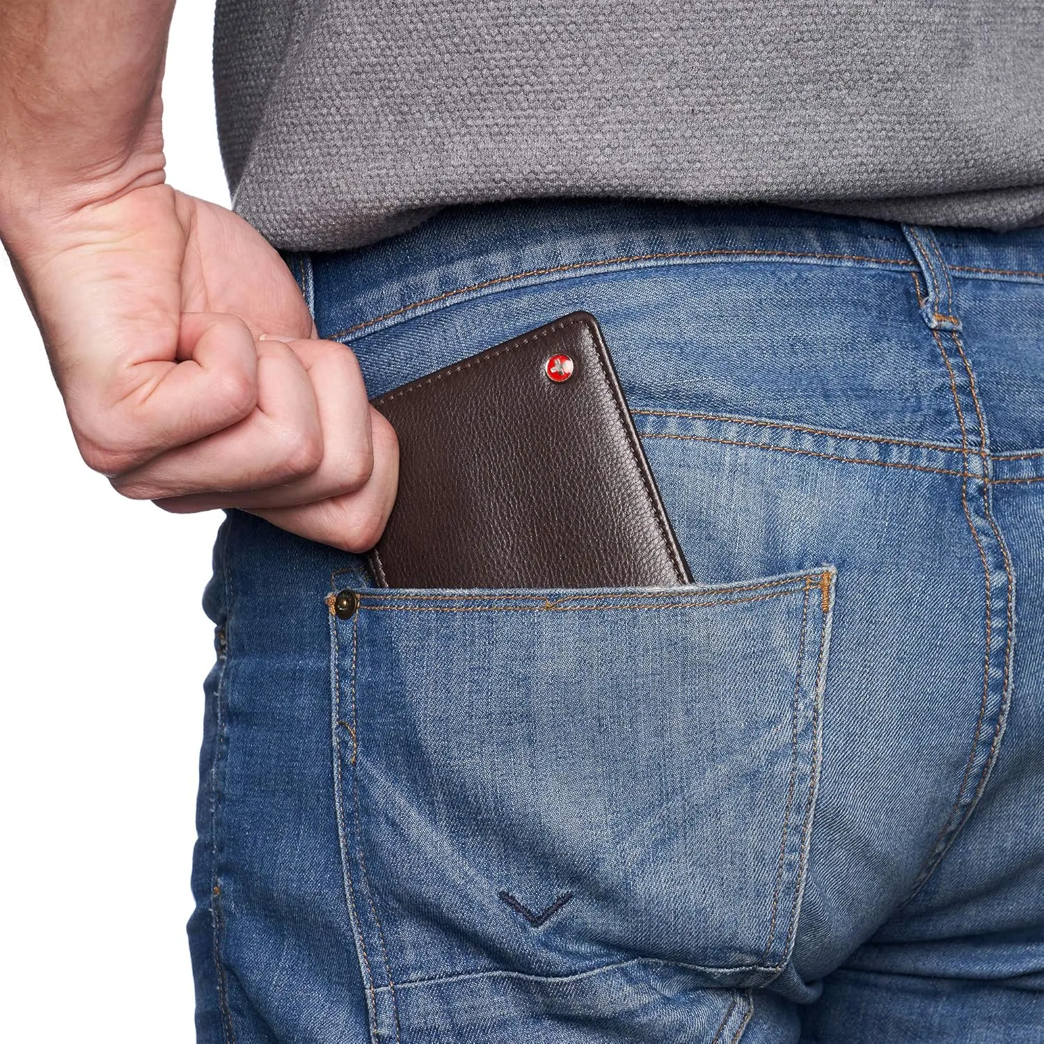 Alpine Swiss RFID Connor Passcase Bifold Wallet For Men Leather Comes in a Gift Box