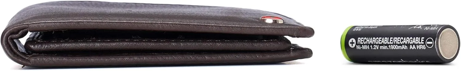 Alpine Swiss RFID Connor Passcase Bifold Wallet For Men Leather Comes in a Gift Box