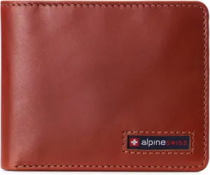 Alpine Swiss RFID Connor Passcase Bifold Wallet For Men Leather Comes in a Gift Box