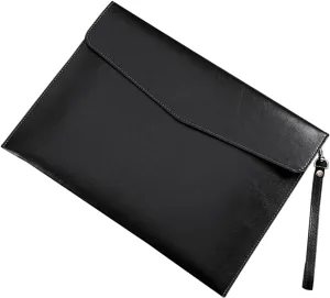 Angoily Document Organizer Bag PU File Holder for Men and Women Lightweight Carrying Case for Files Magazines and Receipts Present for Professionals