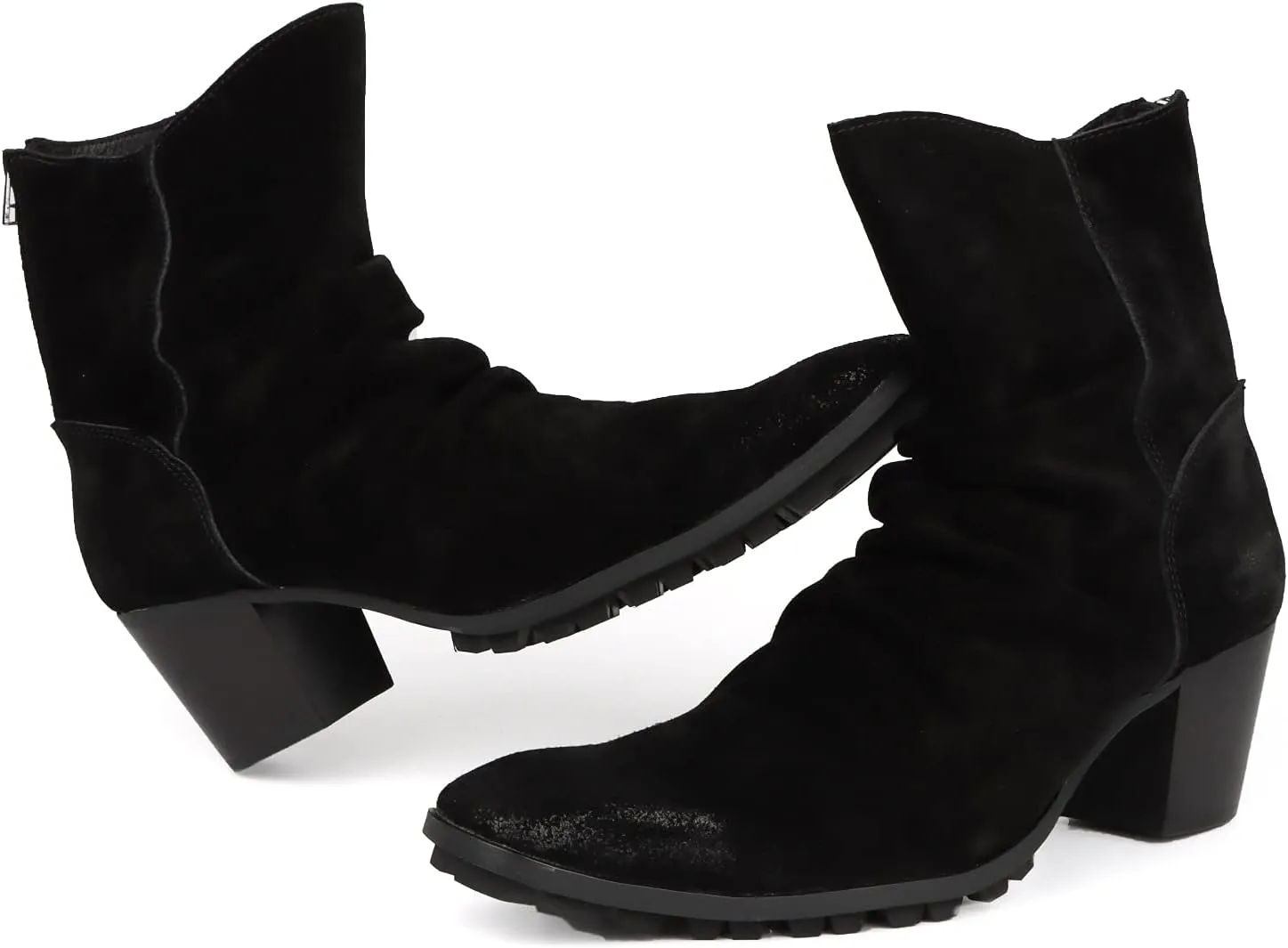 Ankle Boots For Men Suede Boots Slouchy Style Office Business Club For Show Pure Genuine Leather The First Layer Of Cowhide
