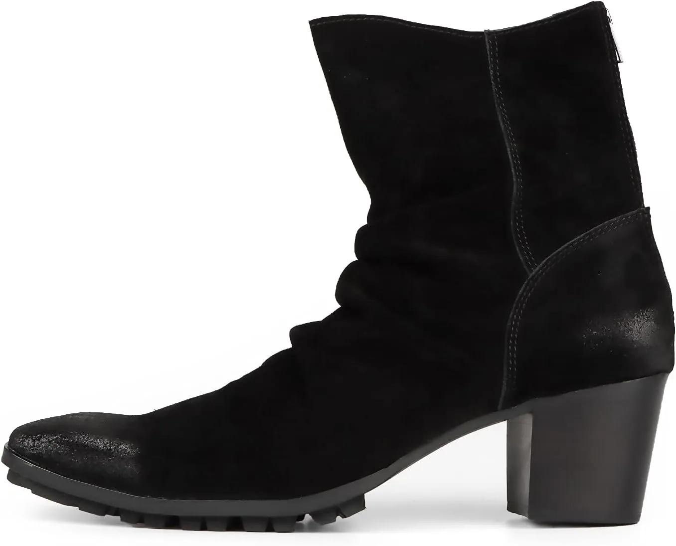 Ankle Boots For Men Suede Boots Slouchy Style Office Business Club For Show Pure Genuine Leather The First Layer Of Cowhide