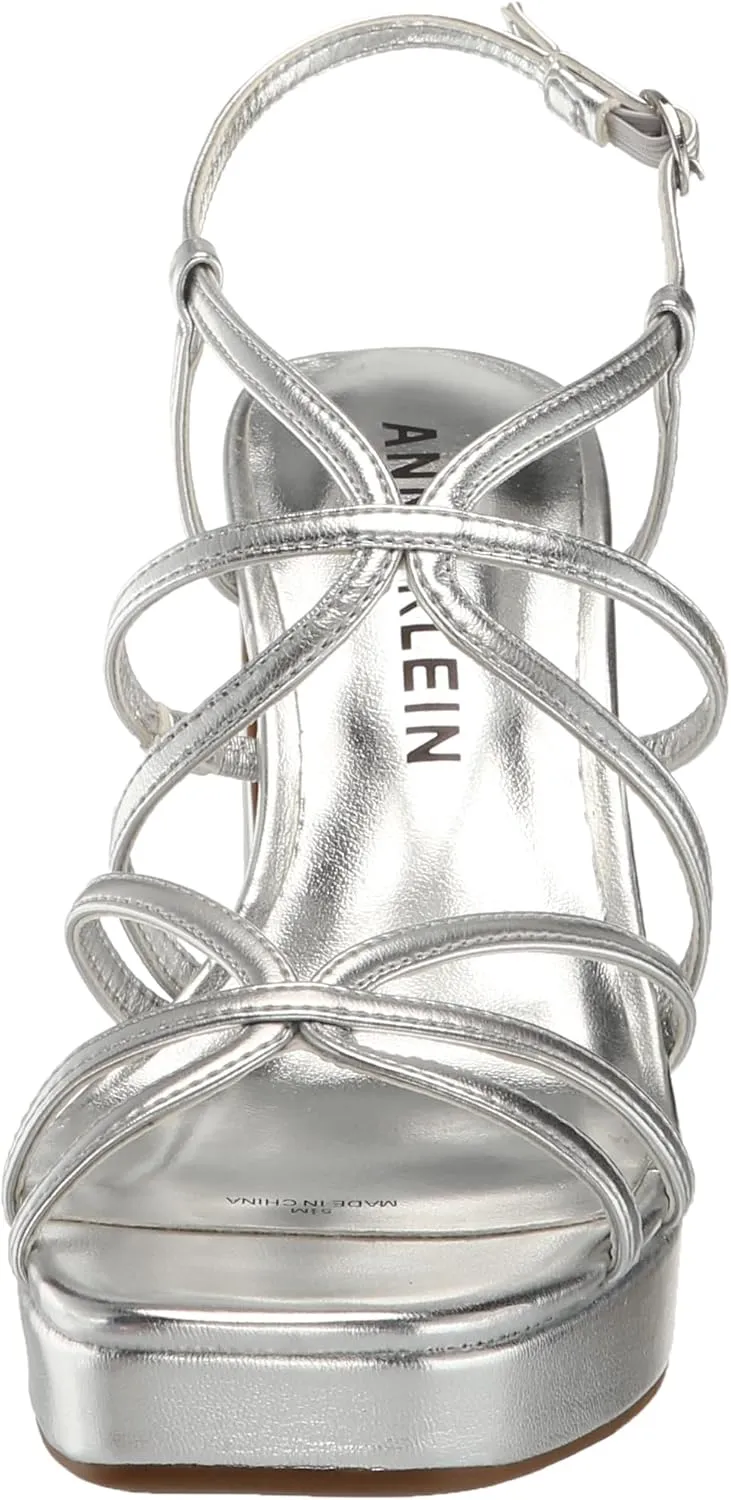 Anne Klein Womens Faux Leather Square Toe Block Heel
