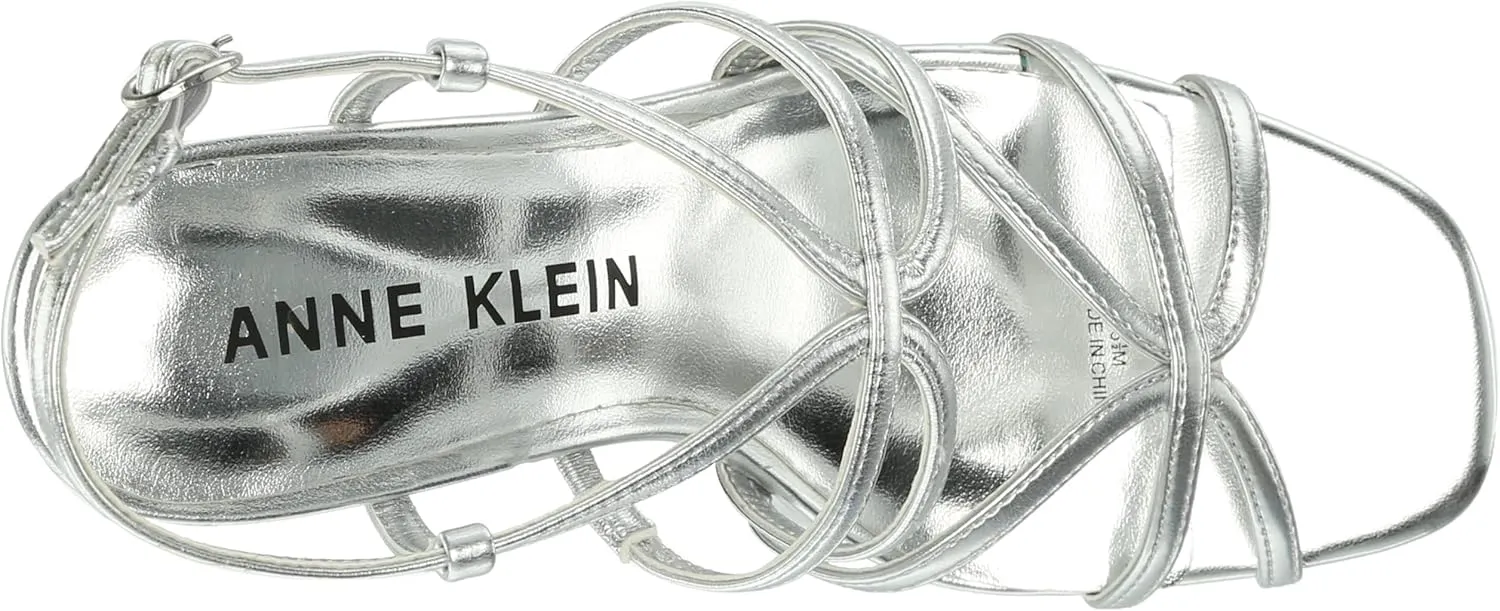 Anne Klein Womens Faux Leather Square Toe Block Heel