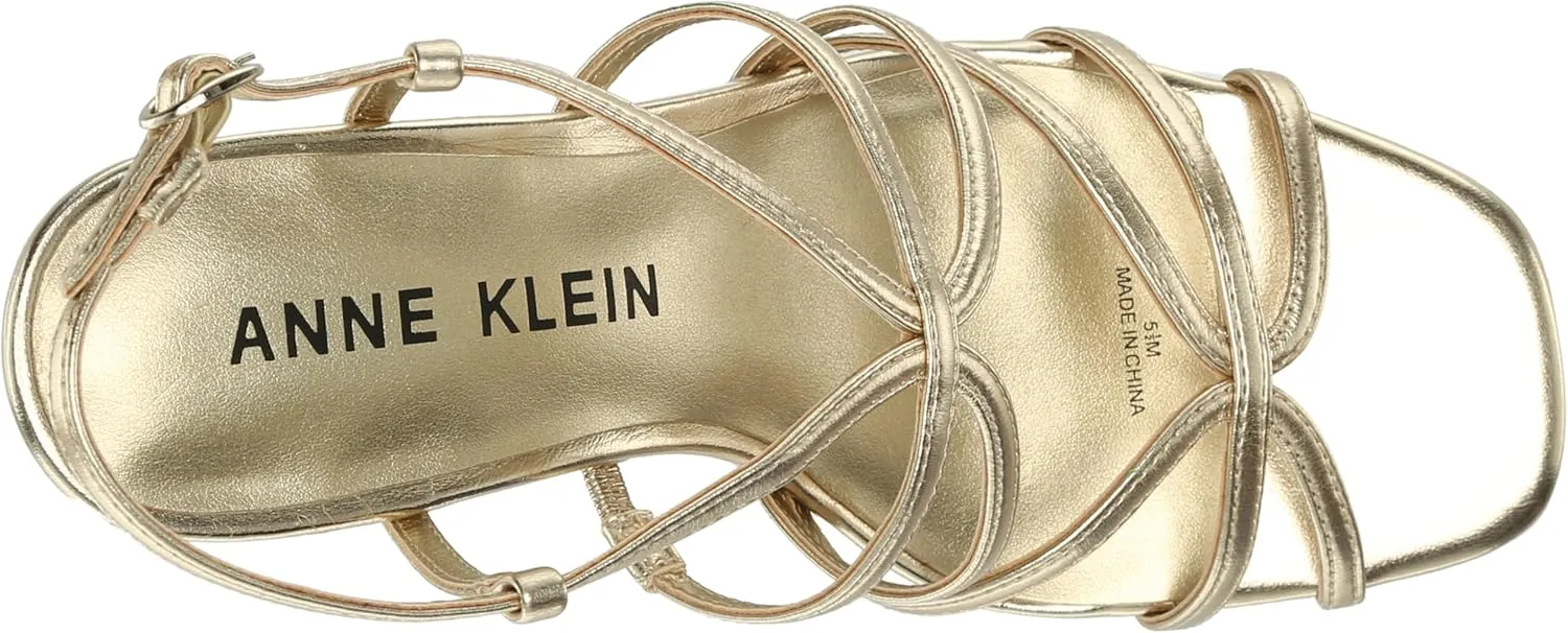 Anne Klein Womens Faux Leather Square Toe Block Heel