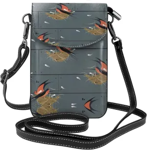 Barn Swallow In Graphite Lightweight Small Crossbody Bags Cell Phone Purses Travel Pouch Shoulder Bag For Women