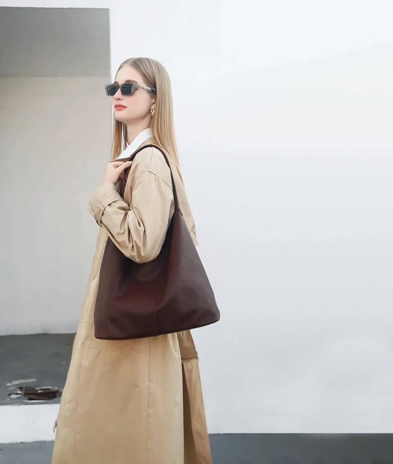 Barsine Tote Bag for Women Vegan Leather Slouchy Shoulder Bags for Everyday Use Work Tote Purse