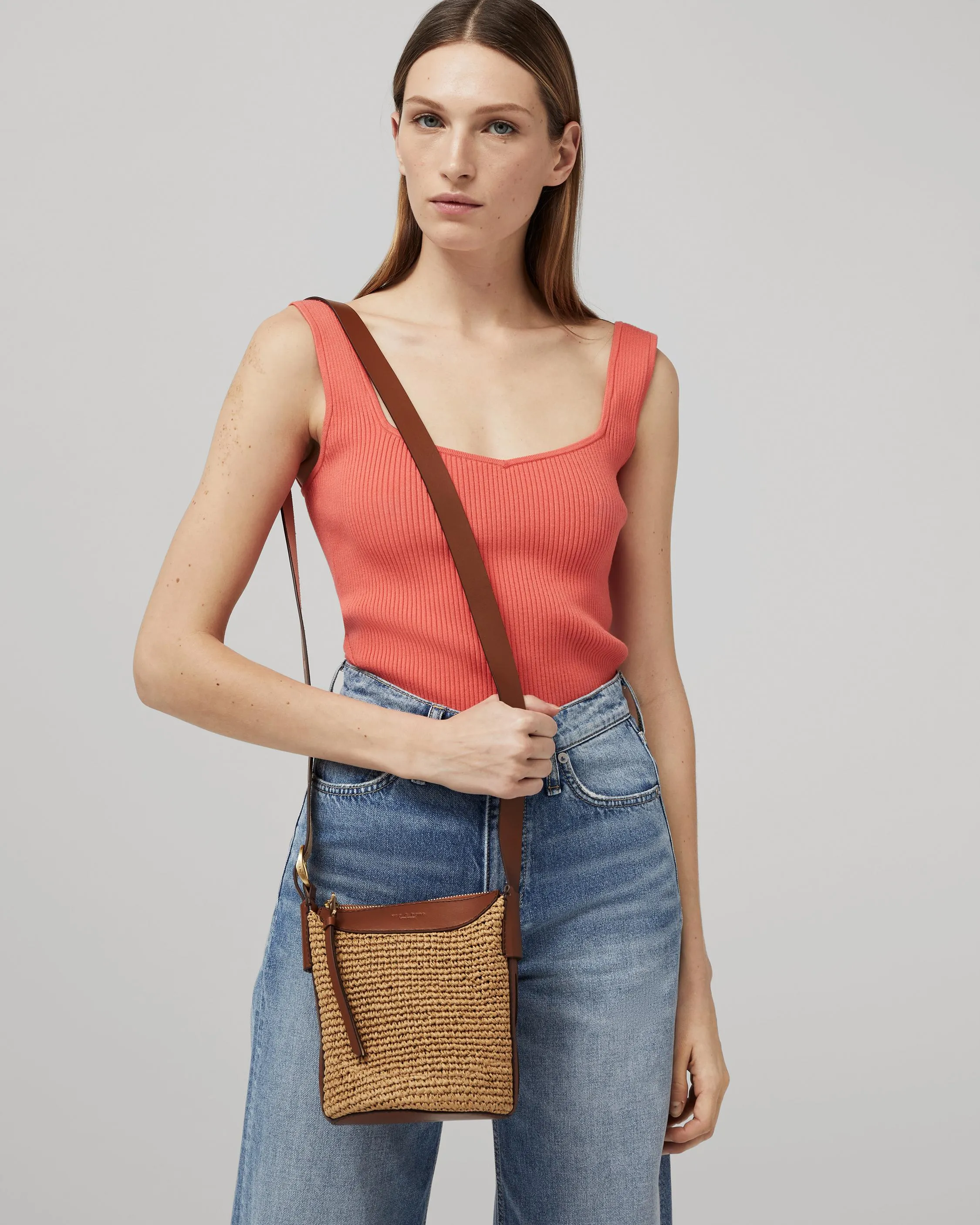 Belize Mini Bucket Straw Bag
