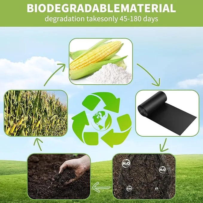 Biodegradable Camping Toilet Bags, 100 Count, 30L Capacity, Suitable for Outdoor Use, Portable and Disposable