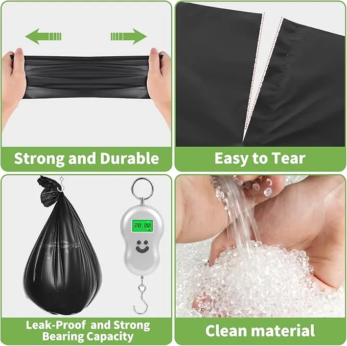 Biodegradable Camping Toilet Bags, 100 Count, 30L Capacity, Suitable for Outdoor Use, Portable and Disposable