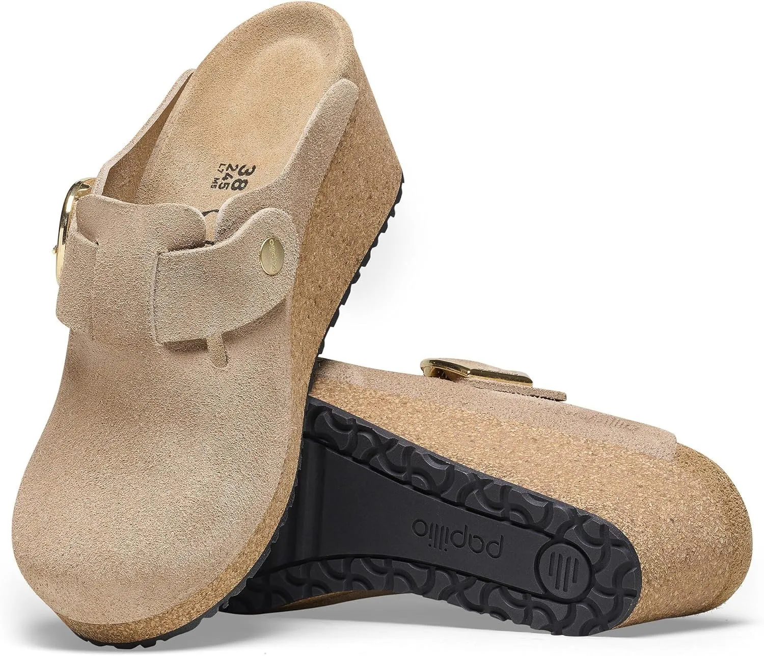 Birkenstock London Shearling Suede Leather Shoes