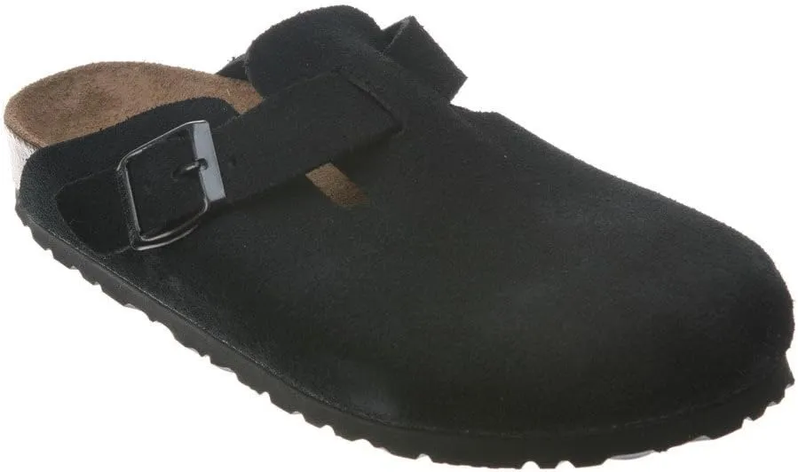 Birkenstock London Shearling Suede Leather Shoes