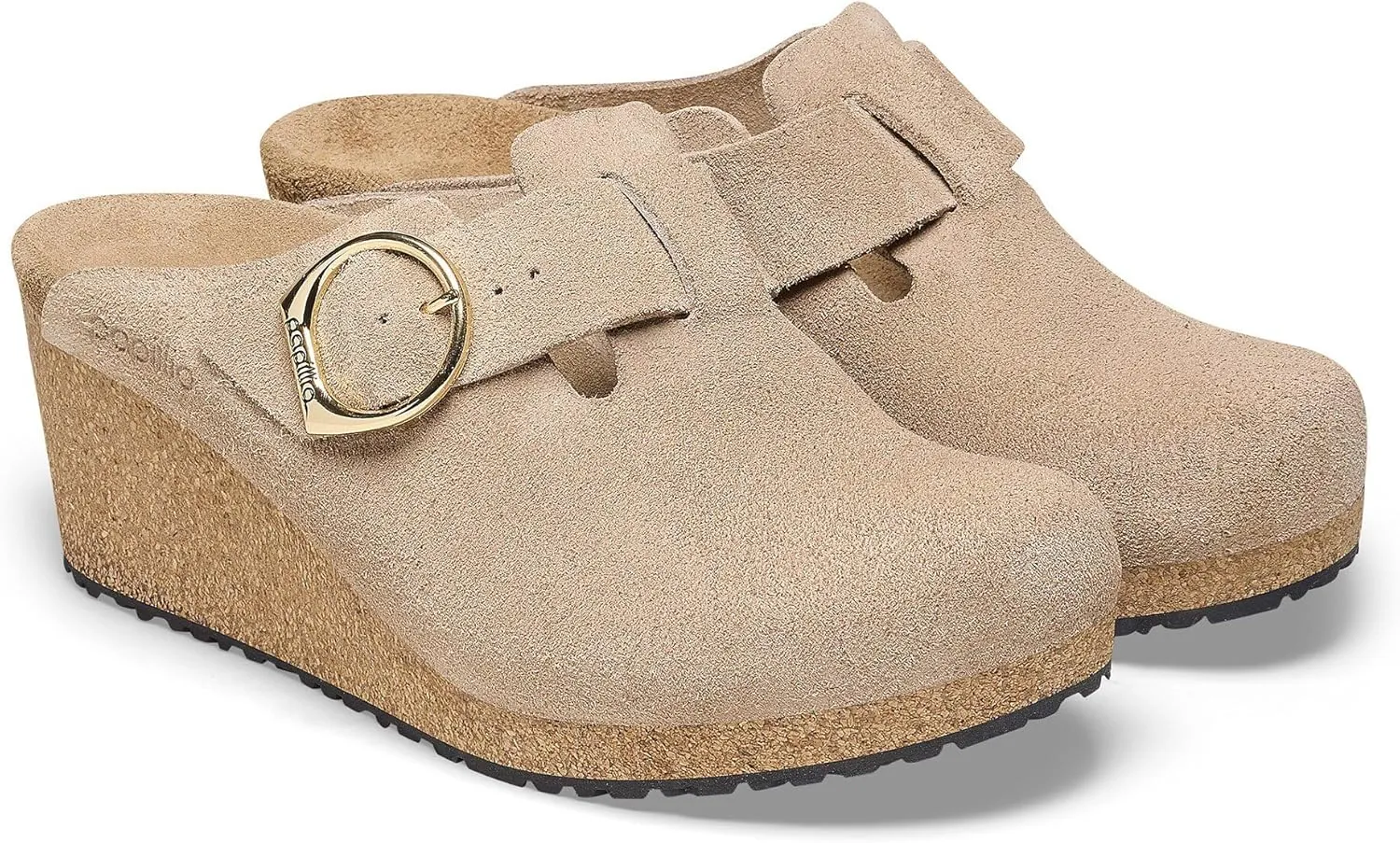 Birkenstock London Shearling Suede Leather Shoes