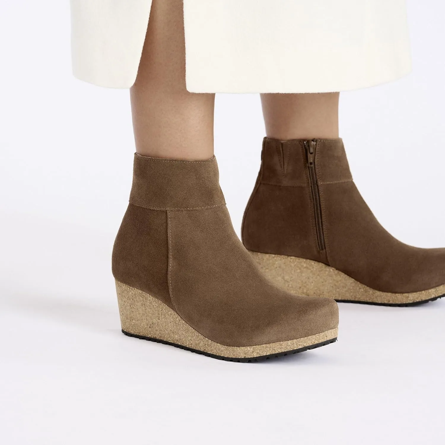Birkenstock London Shearling Suede Leather Shoes