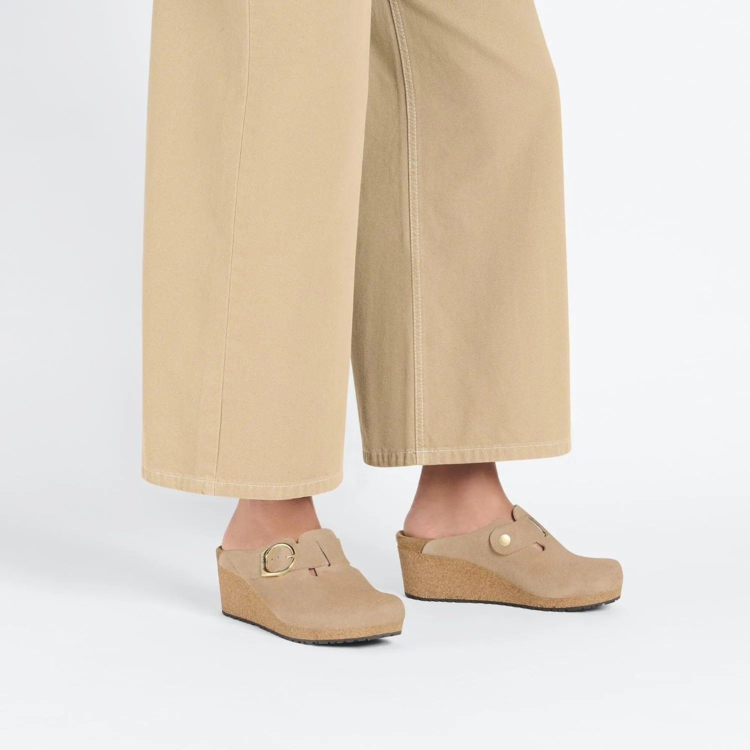 Birkenstock London Shearling Suede Leather Shoes