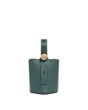 Borsa Pebble Bucket Mini Verde