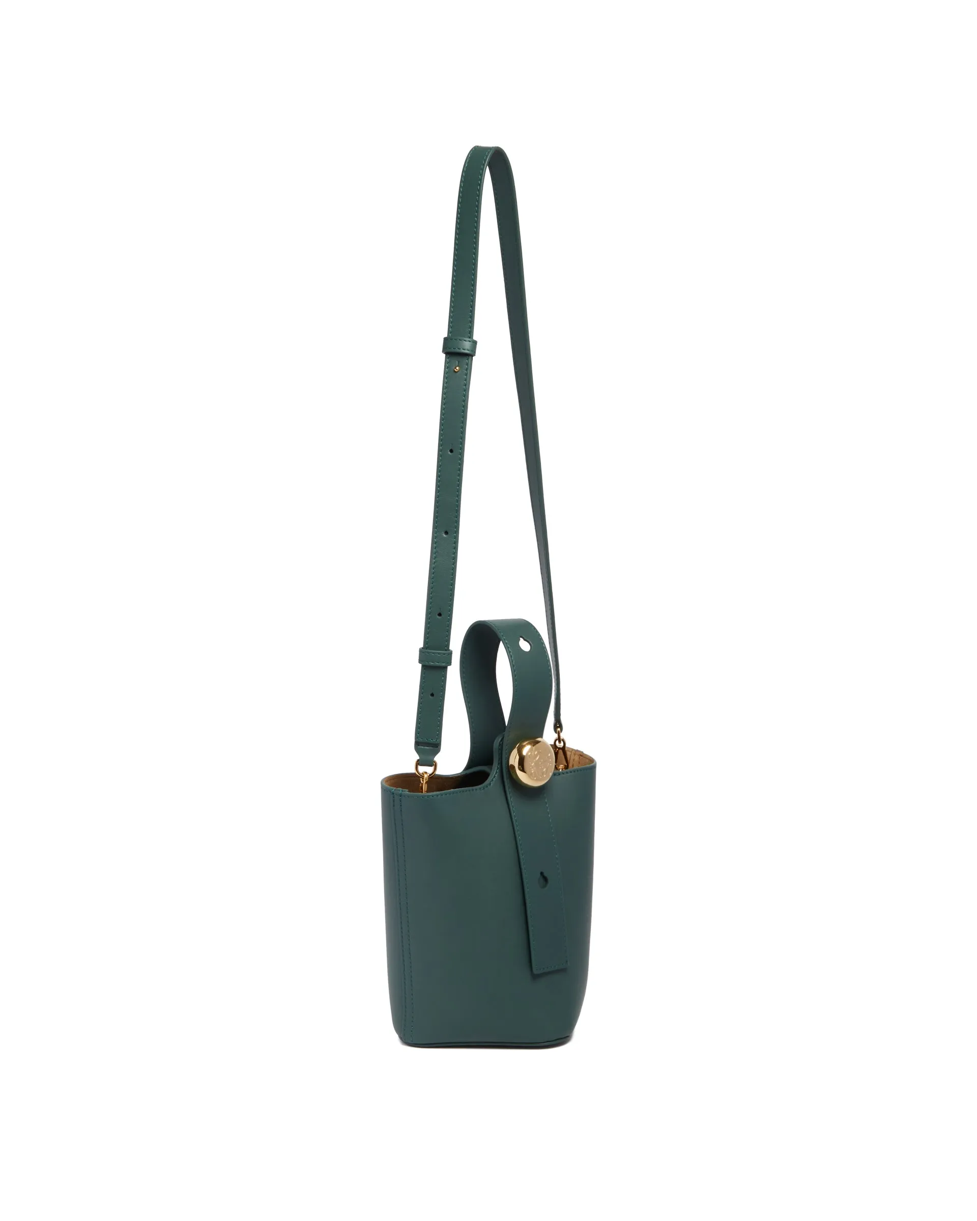 Borsa Pebble Bucket Mini Verde