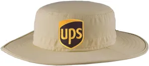 Bucket Hat UPS United Parcel Service Official Style Color Embroidered Patch Stone with Neck Shade Outdoor Wide Brimmed Ranger hat
