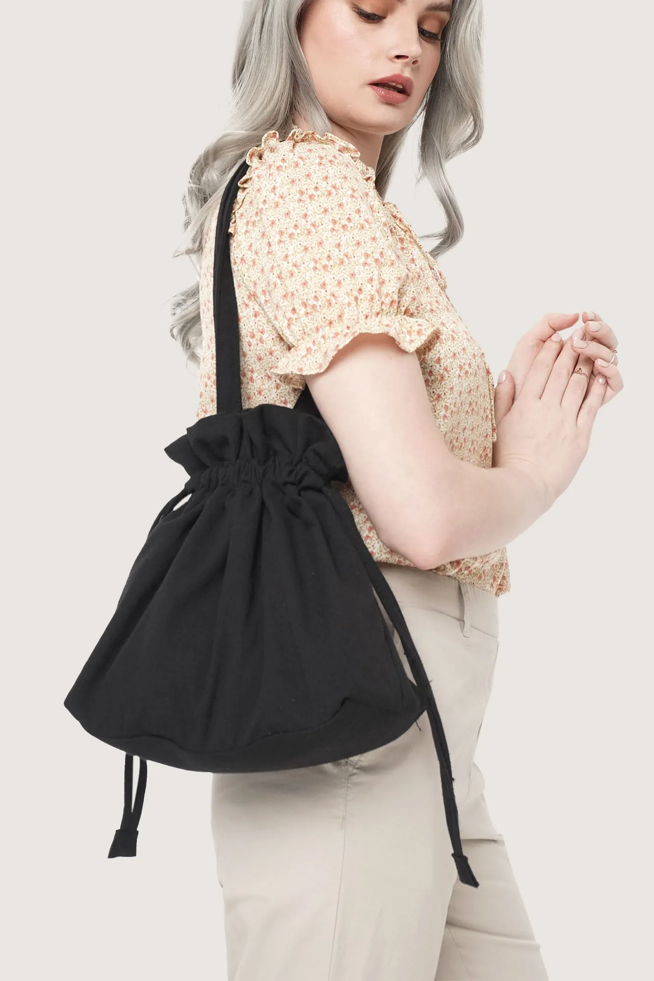 Canvas Bucket Tote Bag