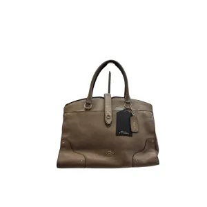 Coach Grain Leather Mercer 30 Satchel Shoulder Crossbody Bag Stone F37575