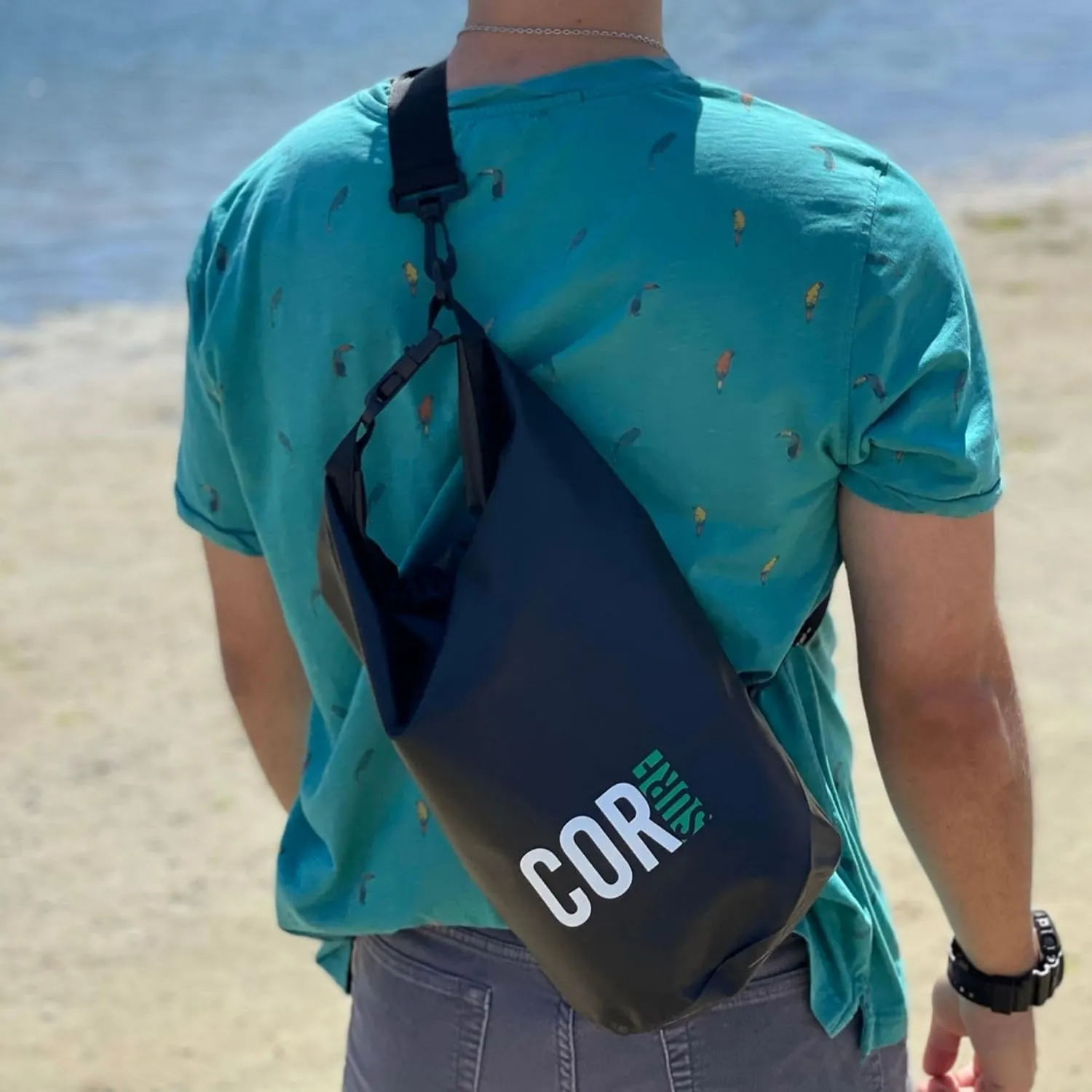 COR Surf Floating Waterproof Dry Bag 3L | 5L |10L | 15L Roll Top Sack Keeps Gear Dry for Kayaking, Rafting, Boating, Swimming, Camping, Hiking, Beach, Fishing