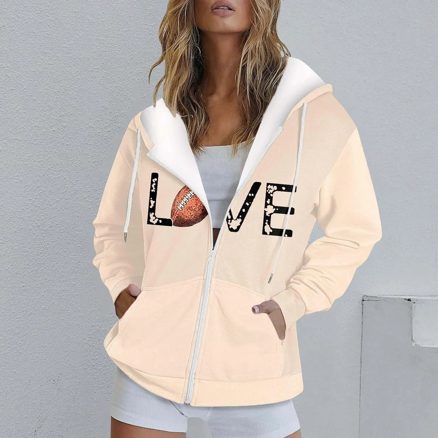 Country Concert Outfits For Women Neck Sweatshirt Loose Casual Pullover Top Fall Teen Girls Preppy Womens Zip Up