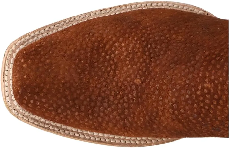 Dan Post Boots Mens Cappy Carpincho Embroidered Square Toe Pull On Dress Boots Mid Calf - Brown