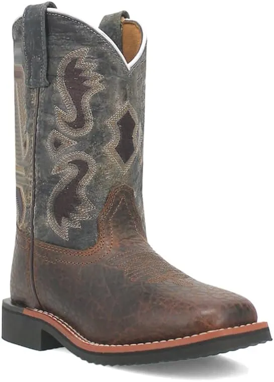 Dan Post Kids Boys Creek Embroidered Square Toe Mid Calf - Brown