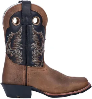 Dan Post Kids Boys Rascal Embroidered Square Toe Casual Boots Mid Calf - Brown