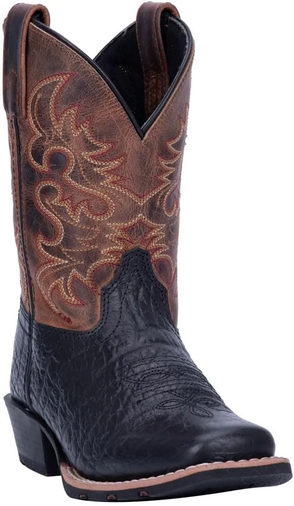 Dan Post Kids Boys Rascal Embroidered Square Toe Casual Boots Mid Calf - Brown