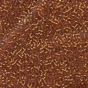 DB 1333, Dyed Silver Lined Orange - Miyuki Delica Beads - Size 11 - 5 grams - Japanese Cylinder Seed Beads - Wholesale & Retail