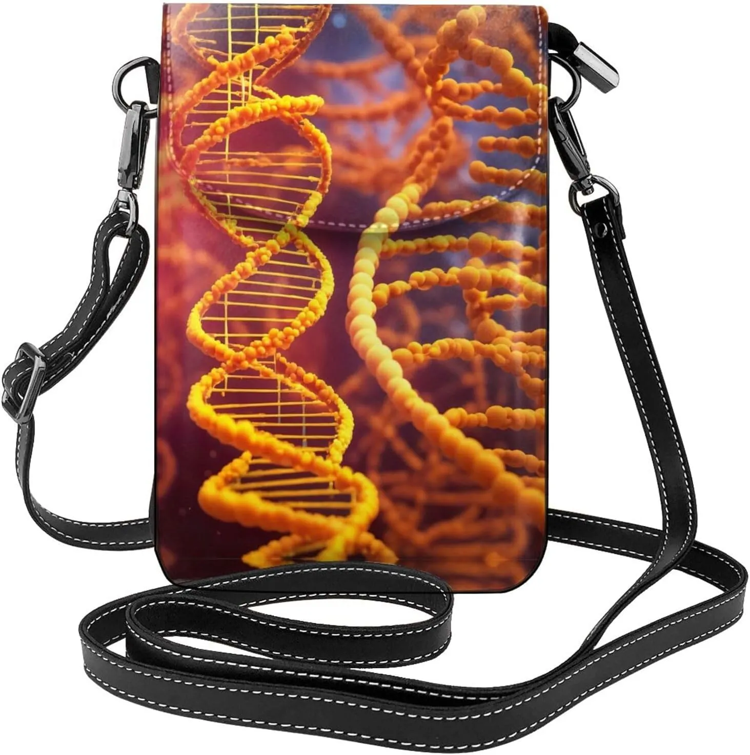 Dna Chain Photo Crossbody Bag For Women Leather Cellphone Shoulder Purses Fashion Travel Designer Wallet