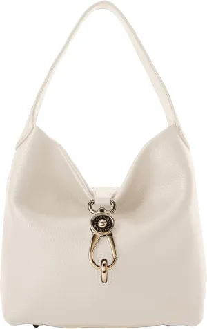 Dooney & Bourke Women's Small Logo Lock Sac Shoulder Bag in Pebble Grain Leather, with Signature Logo Lock Closure