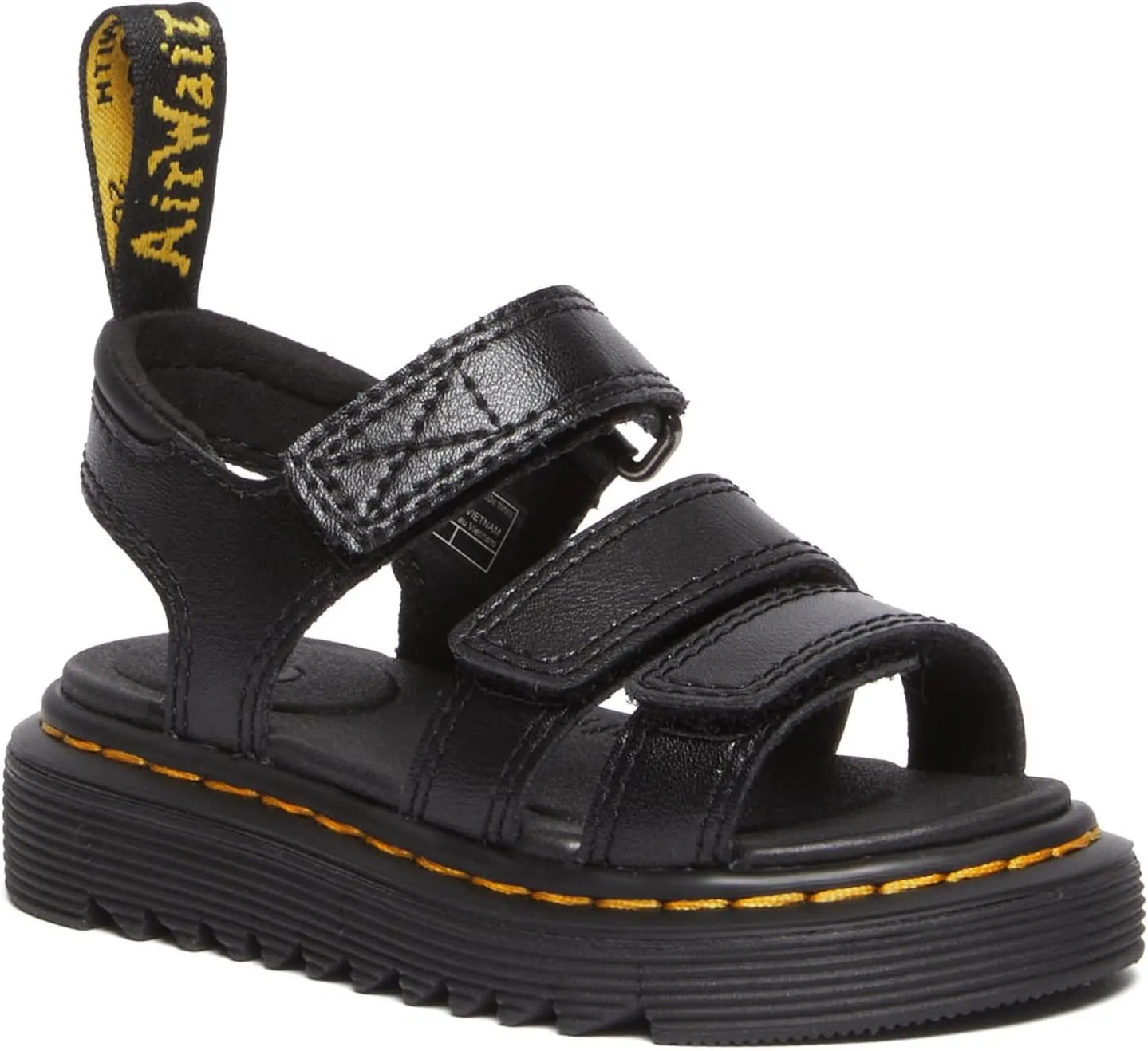 Dr. Martens Kid's Collection Klaire (Toddler) - Sandals for Toddlers - Leather Upper - Textile Lining Black 6 UK (US 7 Toddler) M