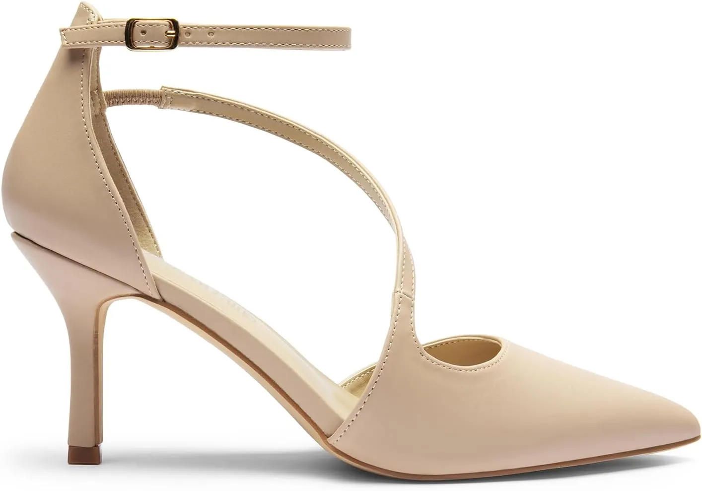 DREAM PAIRS Women's High Heels Strappy Pumps Closed Pointed Toe Stiletto Ankle Strap Party Dress Shoes