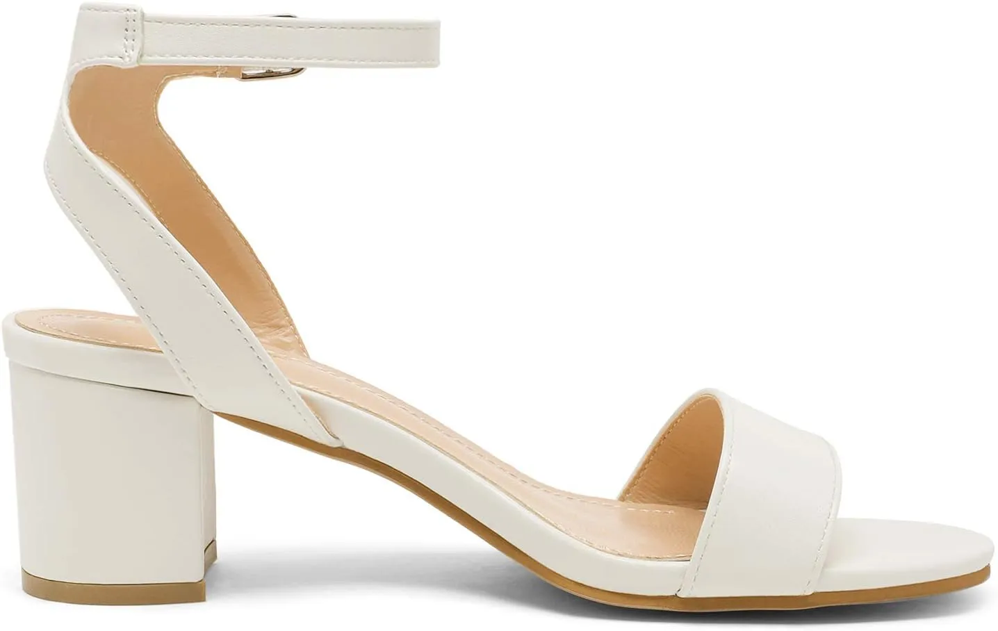 DREAM PAIRS Women's Open Toe Ankle Strap Low Block Chunky Heels Sandals Party Dress Pumps Shoes