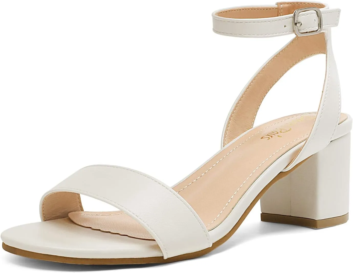 DREAM PAIRS Women's Open Toe Ankle Strap Low Block Chunky Heels Sandals Party Dress Pumps Shoes