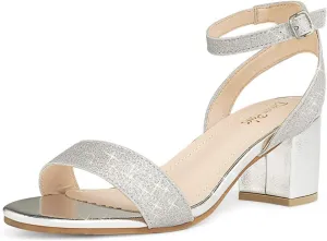 DREAM PAIRS Women's Open Toe Ankle Strap Low Block Chunky Heels Sandals Party Dress Pumps Shoes
