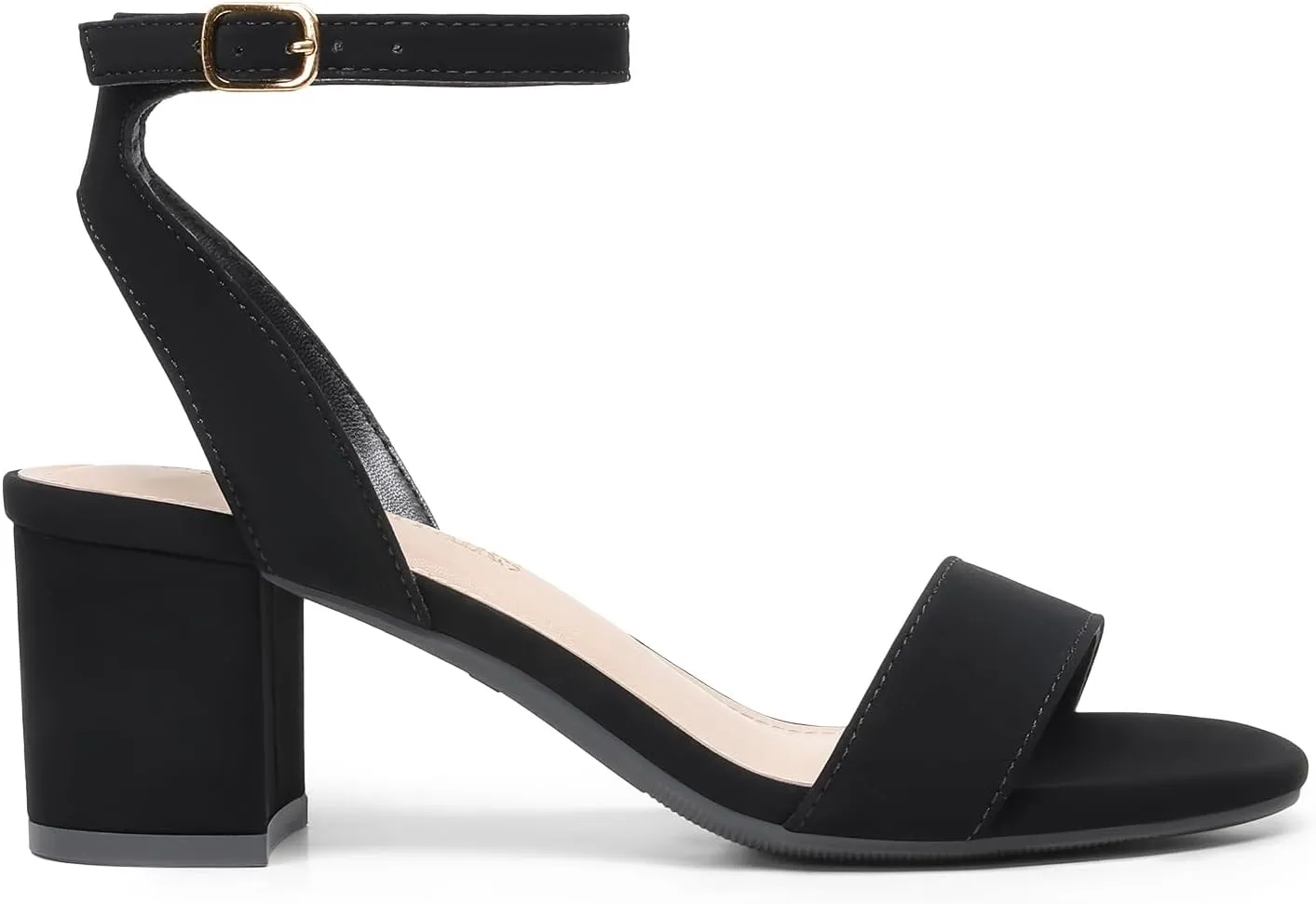 DREAM PAIRS Women's Open Toe Ankle Strap Low Block Chunky Heels Sandals Party Dress Pumps Shoes
