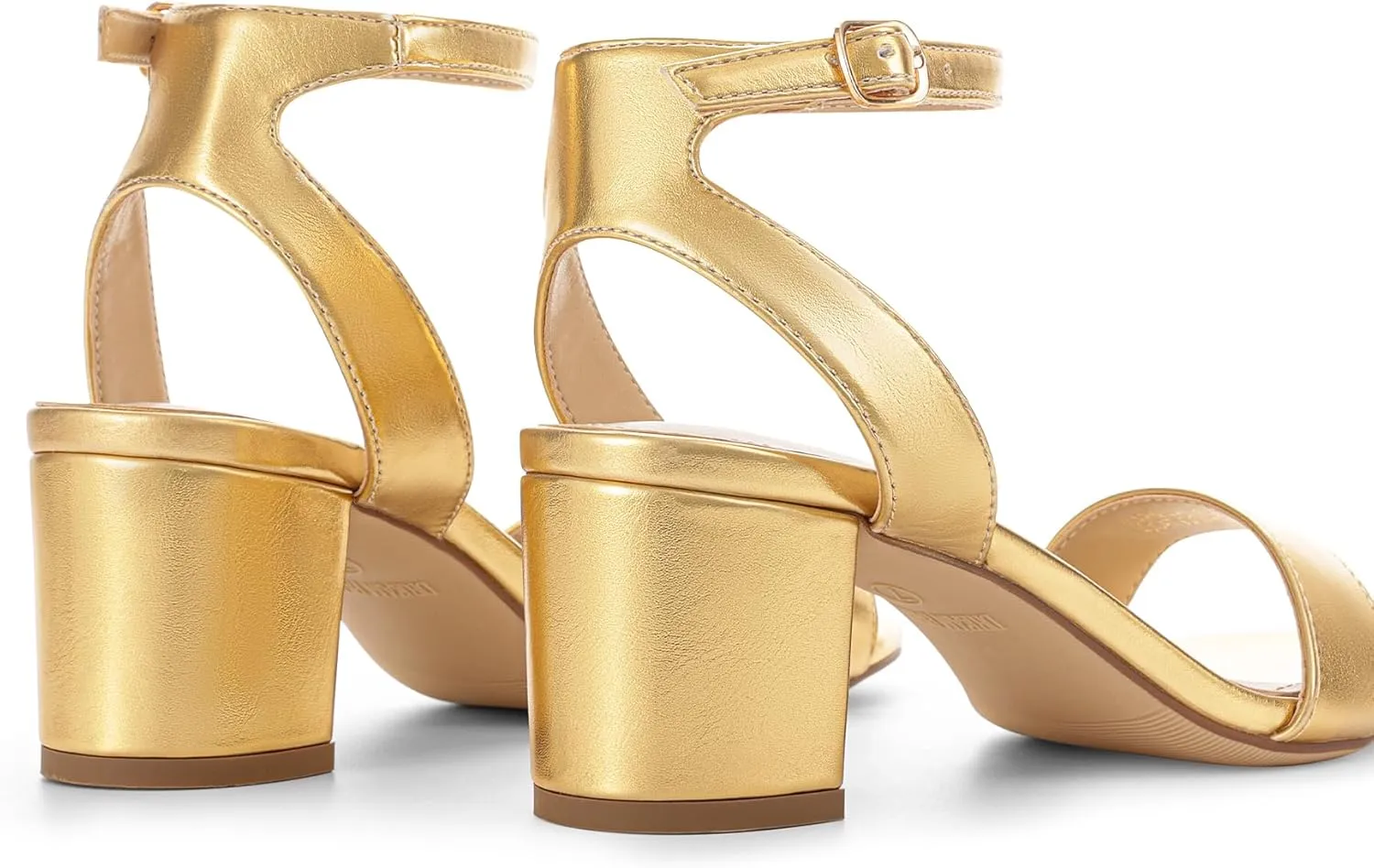 DREAM PAIRS Women's Open Toe Ankle Strap Low Block Chunky Heels Sandals Party Dress Pumps Shoes